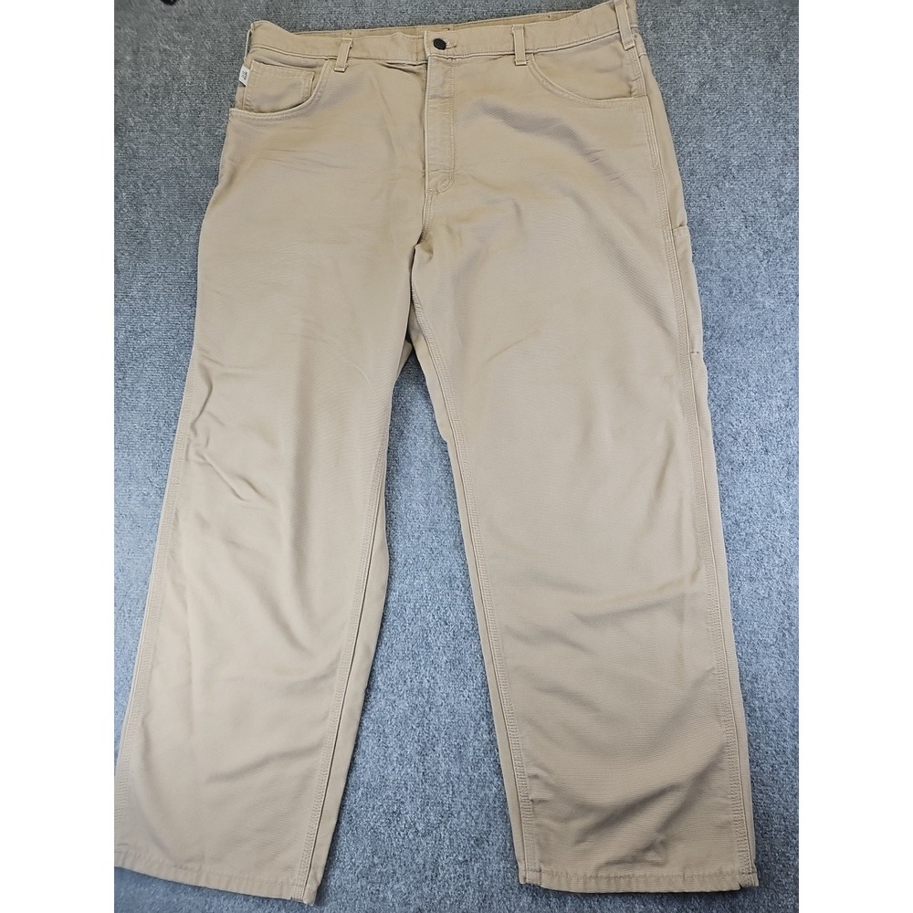 Carhartt FRB159 GKH Flame Resistant 40X30 Loose Tan Canvas Cargo Work Pants 1479
